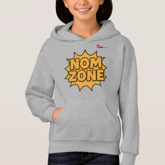 Nom Zone – Comic-Text-Explosion Hoodie (Vorderseite)
