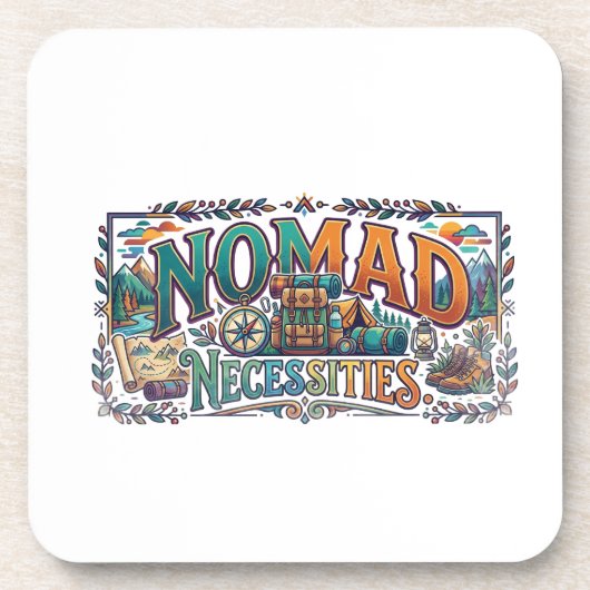 Nomad-Necessities-T-Shirt Getränkeuntersetzer (Vorderseite)