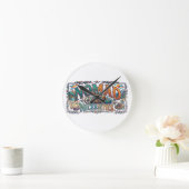 Nomad-Necessities-T-Shirt Runde Wanduhr (Zuhause)