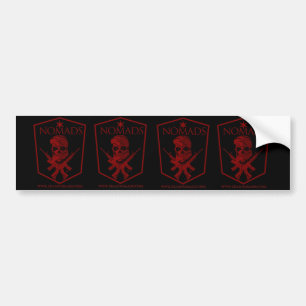 NOMADE-BRUST-LOGO RED2 AUTOAUFKLEBER
