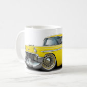 Nomade-Gelb-Weißes Auto 1956 Kaffeetasse (Vorderseite Links)