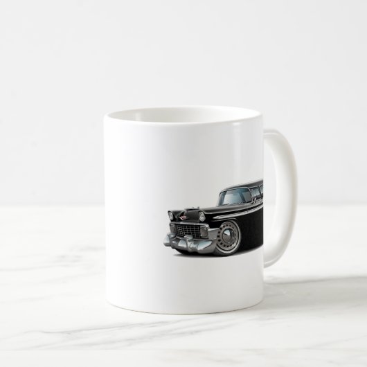 Nomade-Schwarz-weißes Auto 1956 Kaffeetasse (VorderseiteRechts)