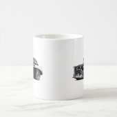 Nomade-Schwarz-weißes Auto 1956 Kaffeetasse (Mittel)