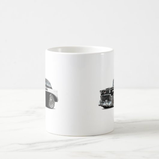 Nomade-Schwarz-weißes Auto 1956 Kaffeetasse (Mittel)