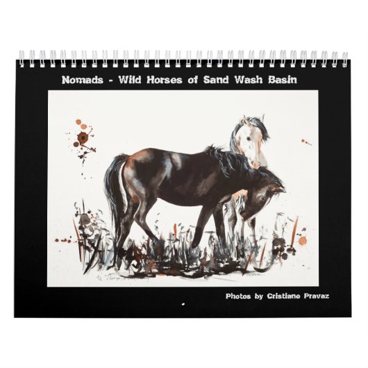 Nomaden - Sandwaschbecken - Wilde Pferde Kalender (Titelbild)