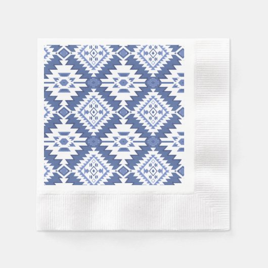 NOMADESAUSTRALIENS Blue aztec Design Serviette (Vorderseite)