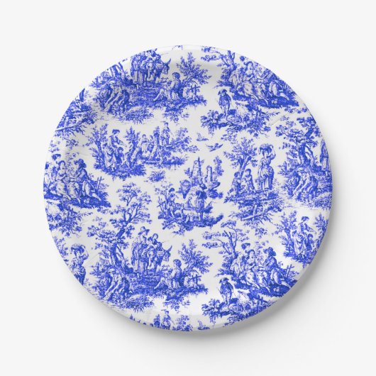 NOMADESAUSTRALIENS blue toile de Jouy Pappteller (Vorderseite)