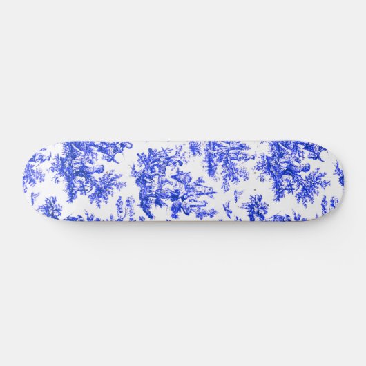 NOMADESAUSTRALIENS blue toile de Jouy Skateboard (Horizontal)