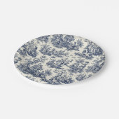 NOMADESAUSTRALIENS Marine Toile de Jouy Pappteller (Schrägansicht)