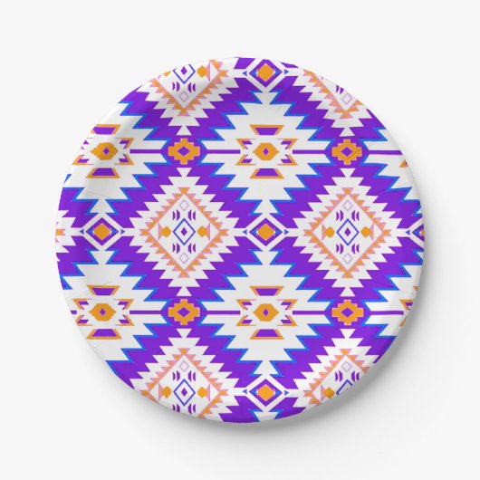 NOMADESAUSTRALIENS purpleaztec-Design Pappteller (Vorderseite)