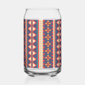 Nomadische Threads | Aztec Muster Can Glass Dosenglas (Vorderseite)