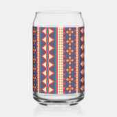 Nomadische Threads | Aztec Muster Can Glass Dosenglas (Rückseite)