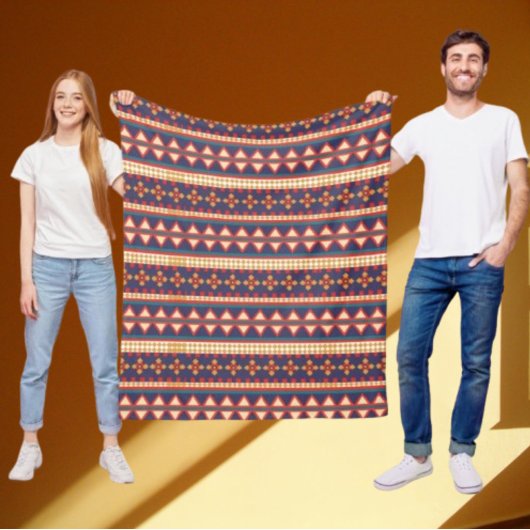 Nomadische Threads | Aztec Muster Fleece Blanket