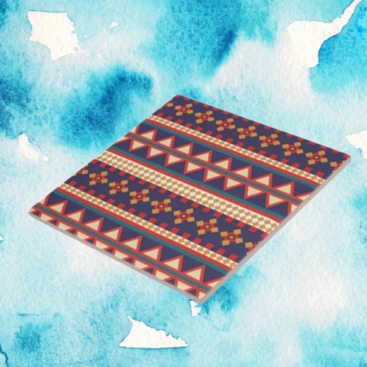 Nomadische Threads | Aztec Pattern Keramik Tile Fliese