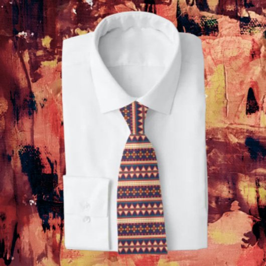 Nomadische Threads | Aztec Pattern Necktie Krawatte