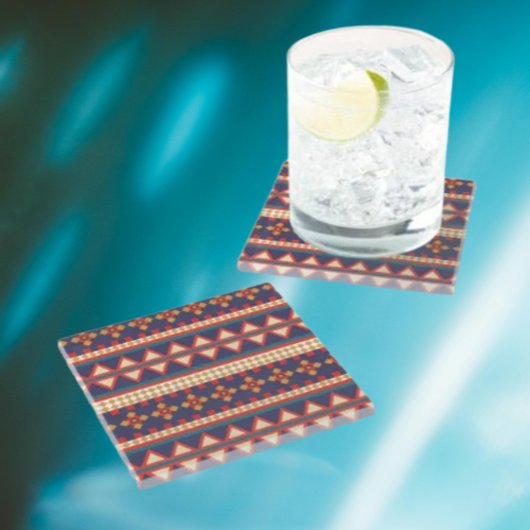 Nomadische Threads | Aztec Pattern Untersetzer