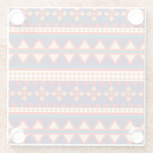 Nomadische Threads | Aztec Pattern Untersetzer (Rückseite)