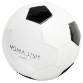 Nomadism Records Schwarzes Logo Fußball (Dreiviertel)