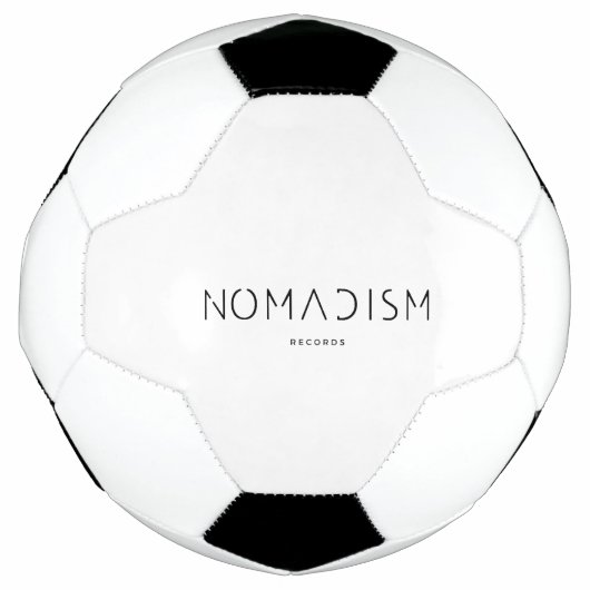 Nomadism Records Schwarzes Logo Fußball (Vorderseite)