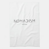 Nomadism Records Schwarzes Logo Geschirrtuch (Vertikal)