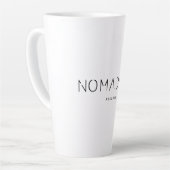 Nomadism Records Schwarzes Logo Milchtasse (Linke Ecke)
