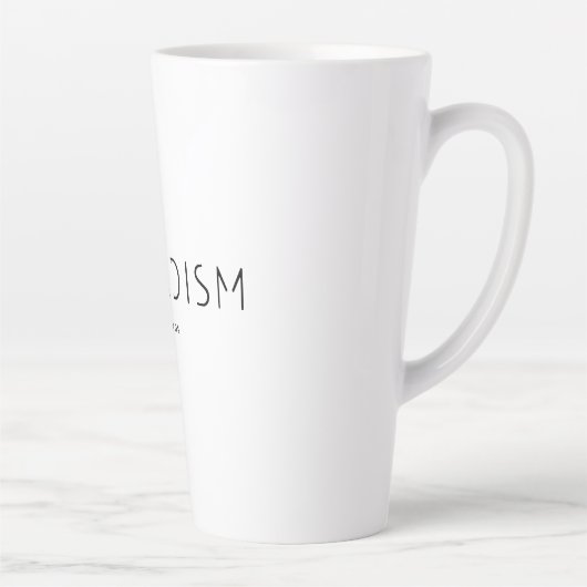 Nomadism Records Schwarzes Logo Milchtasse (Rechts)