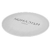 Nomadism Records Schwarzes Logo Schneidebrett (Ecke)