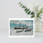 Nome, Alaska-Ansicht von Dampfmaschine an der Eisk Postkarte (Stehend Vorderseite)