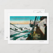 Nome, Alaska Steamer Corwin Entladen Fracht Postkarte (Vorne/Hinten)