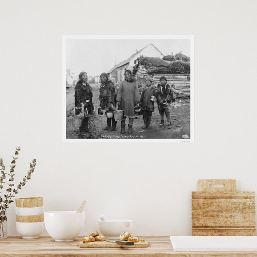 Nome Eskimo Berry Pickers 1916 Poster (Küche)