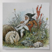 Nome mit seinem Bart gefangen auf einem Log Poster (Vorne)