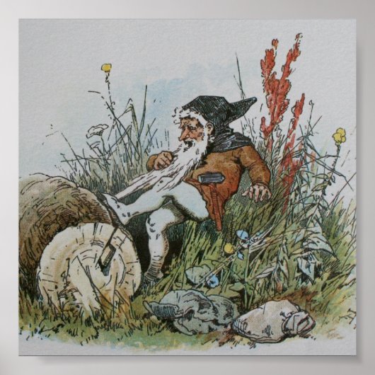 Nome mit seinem Bart gefangen auf einem Log Poster (Vorne)