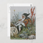 Nome mit seinem Bart gefangen auf einem Log Postkarte (Vorne/Hinten)