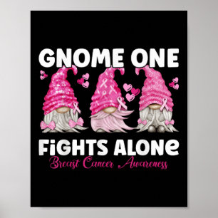 Nome One Fights allein rosa _ Brustkrebs Awaren Poster