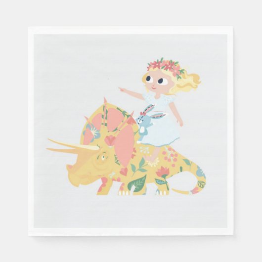 Nomi & Brave Ride Triceratops - Cocktail Napkins Serviette (Vorderseite)