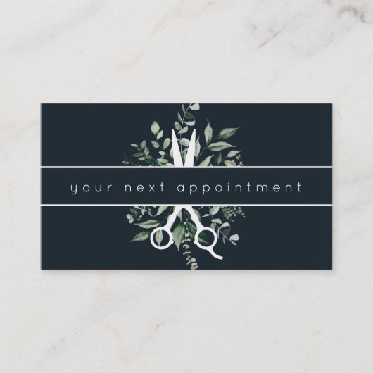 Nominierung des modernen Foliage Salon Scissors Lo Visitenkarte (Vorderseite)