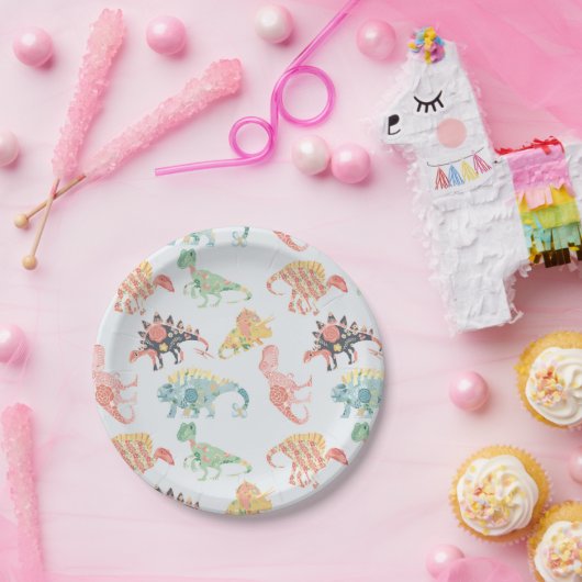 Nomis Dinosaurier-Party-Teller Pappteller (Party)