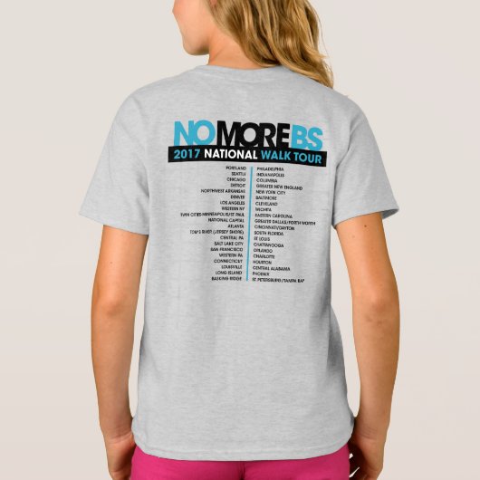 #NOMOREBS T - Shirt WALK Tour (Rückseite)