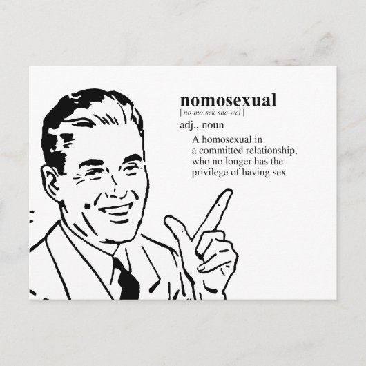 Nomosexuell (Definition) Postkarte (Vorderseite)