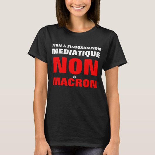 Non à L'intoiciciccique Non à Macron W tee (Vorderseite)
