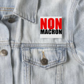 NON à MACRON Abzeichen Button (Beispiel)