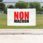 NON à MACRON Außenbanner Banner (Insitu)