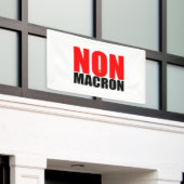 NON à MACRON Außenbanner Banner (Äußeres Gebäude)