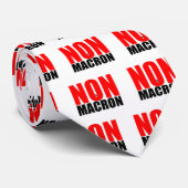 NON à MACRON Cravate Krawatte (Gerollt)