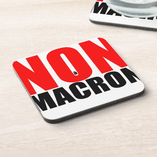 NON à MACRON Getränkeuntersetzer (Linke Seite)