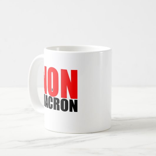 NON à MACRON Kaffeetasse (Vorderseite Links)