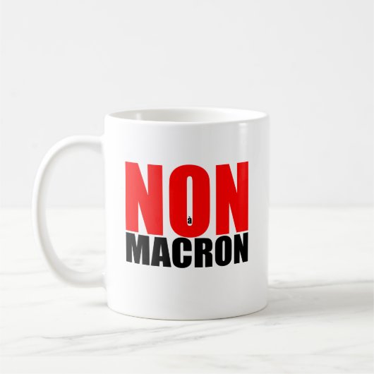 NON à MACRON Kaffeetasse (Links)