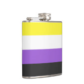 Non-Binäre Pride-Flagge Flachmann (Rechts)