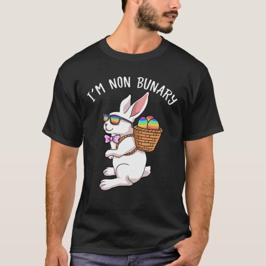 Non Binary Easter LGBT Gay Pride Non Bunary T-Shirt (Vorderseite)