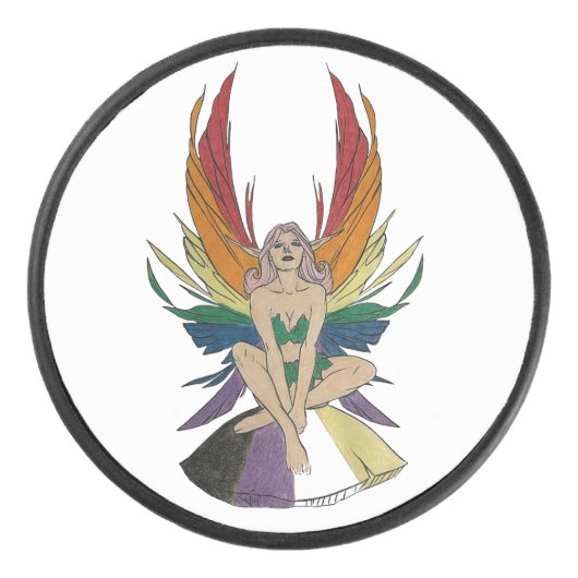 Non-binary Faerie Eishockey Puck (Vorderseite)